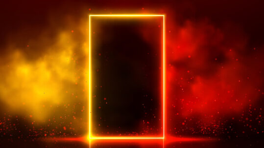 Door with smoke